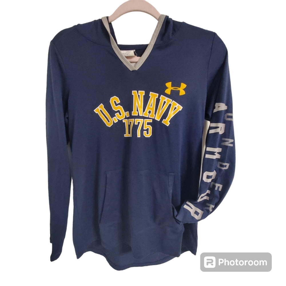 US NAVY Under Armour Lightweight Hoodie with Front Pockets
